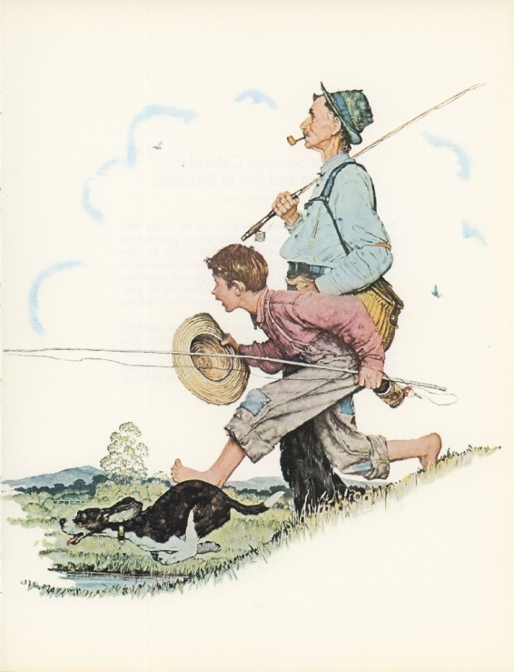 Norman Rockwell fishing 2 il_fullxfull.221025553