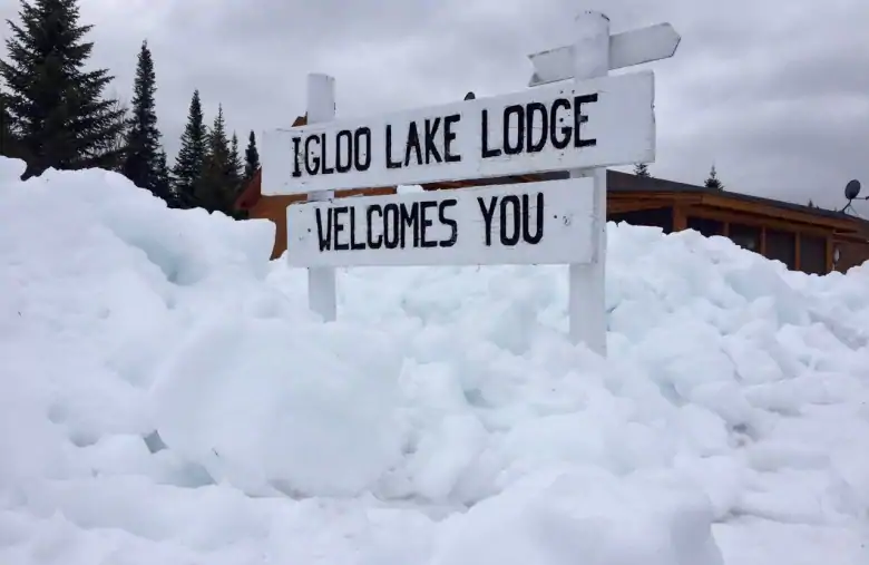 Fishing Lodge in June labrador-snow