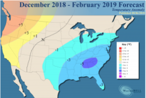 Winter Forecast Weatherbell December2018_February2019Forecast